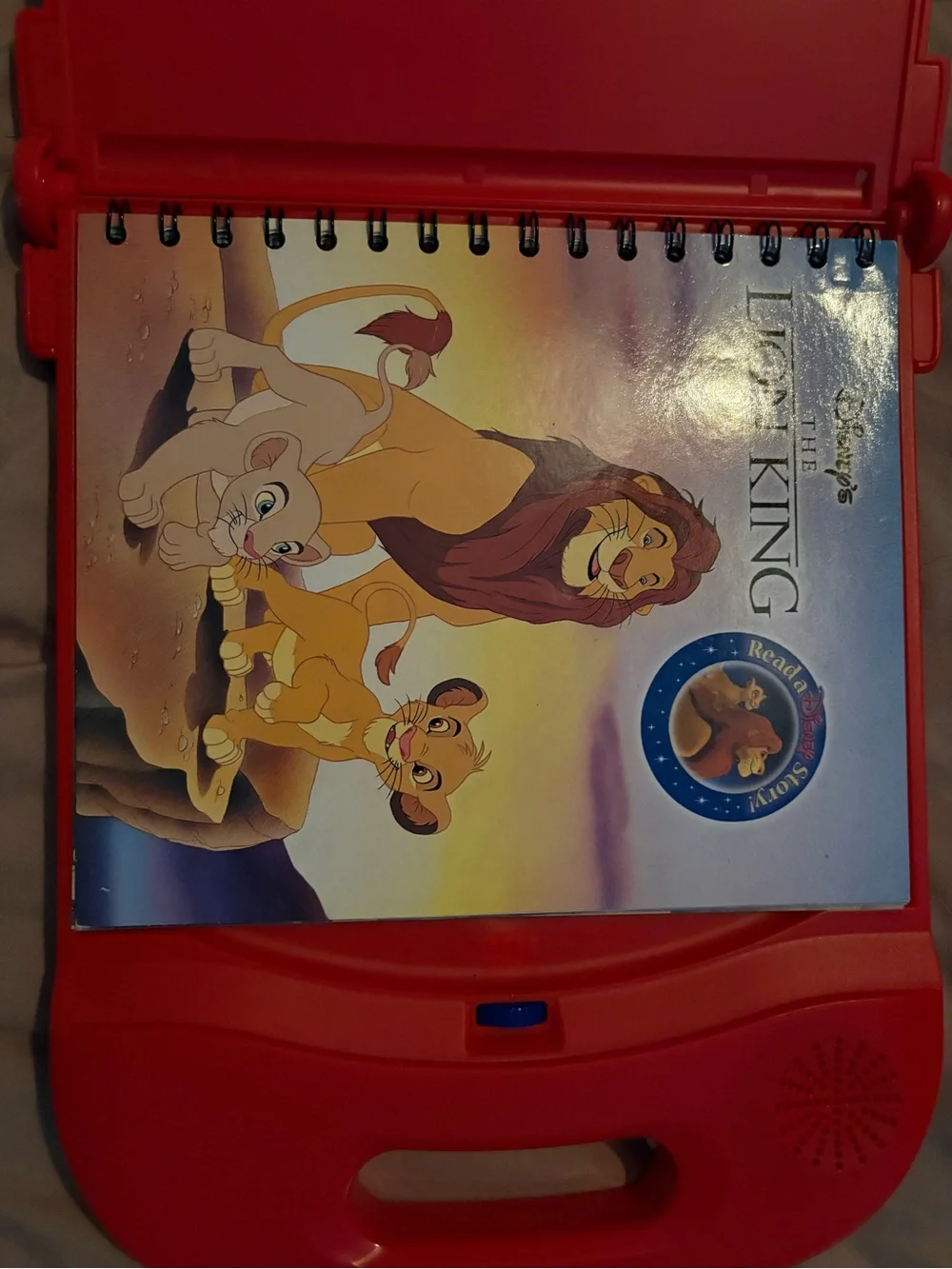Vintage story reader- Red with the Lion King Book